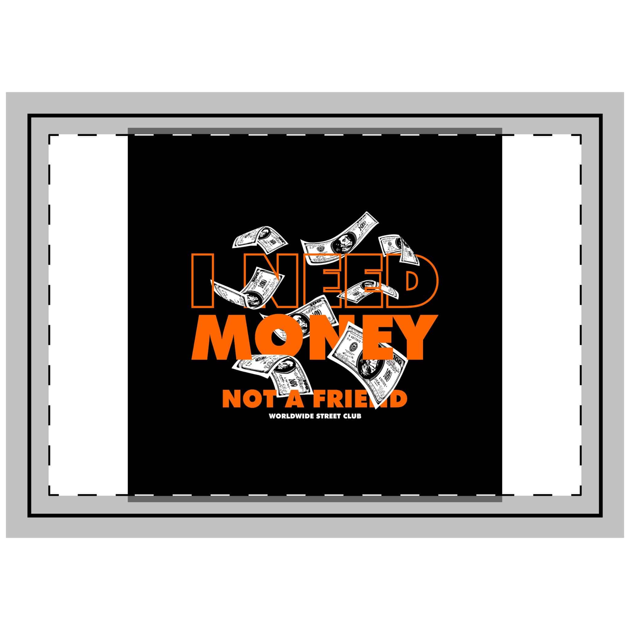 I Need Money Not A Friend Simple Vintage Fashion Throw Pillow