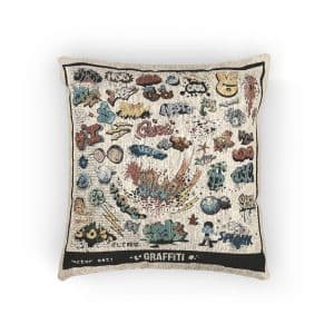Seamless Graffiti Pattern (5) Woven Pillow