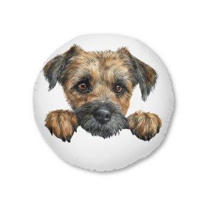 Dogs 28 Tufted Floor Pillow Round
