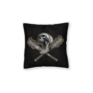 Grunge Skull 3200 2 Square Pillow Pink Back
