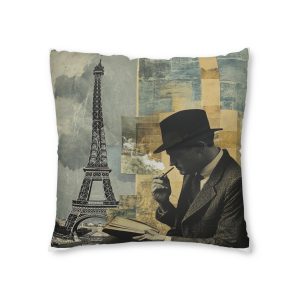 Vintage Paris Tufted Floor Pillow Square
