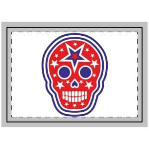 Skull With American Flag Grunge Vintage Design T Shirts Throw Pillow