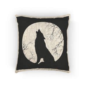 Wolf Moon Woven Pillow