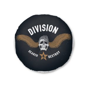 Division Search Destroy Tufted Floor Pillow Round