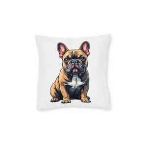 Dogs Collection 26 Square Pillow Pink Back