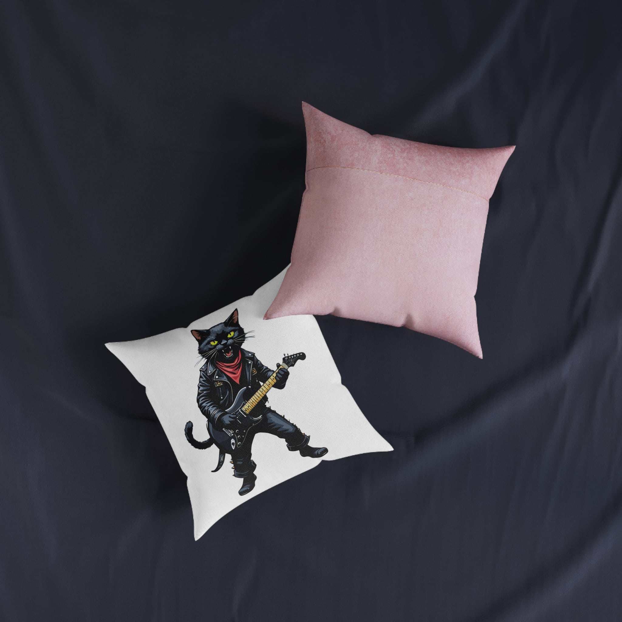 Illustration Happy Smiling Dog Glasses Tshirt Design Cartoon Style Square Pillow Pink Back - Image 7